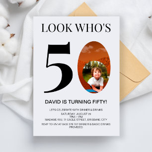Look Who's 50 50th Birthday Party For Men Women Invitation