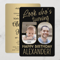 Look Who's 50 Black & Gold Birthday Party 2 Photo