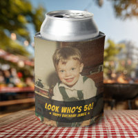 Look Who's 50 Retro Birthday Party Favour Photo