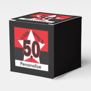 Look Who's 50 Years Old 50th Birthday Favour Box