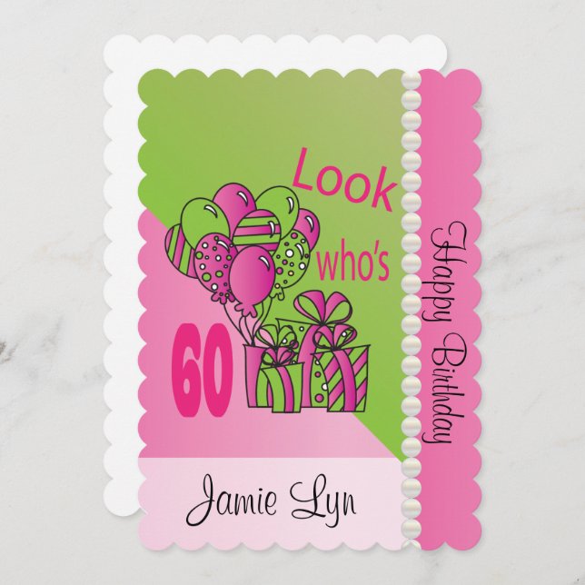 Look Who's 60 | 60th Birthday Invitation (Front/Back)