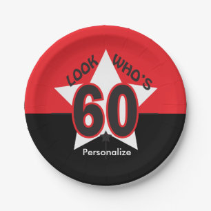 Look Who's 60 60th Birthday Paper Plate