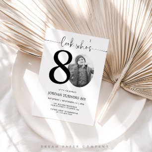 Look Who's 80   Photo 80th Birthday Invite