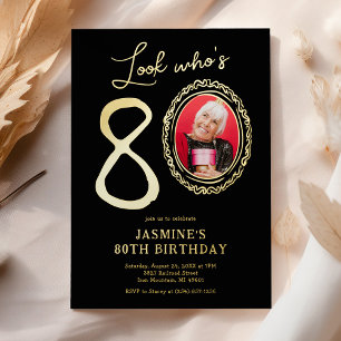 Look Who's 80 Photo Adult Birthday