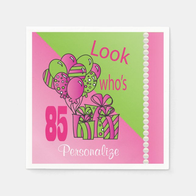 Look Who's 85 | 85th Birthday Napkin (Front)