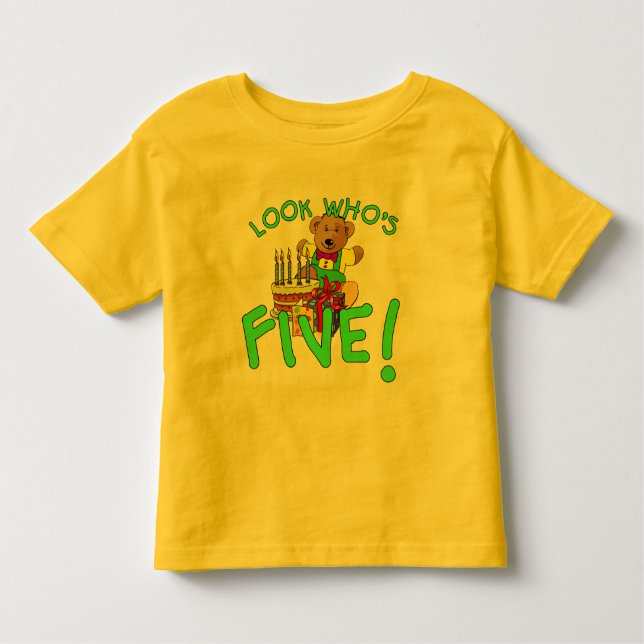 Look Who's Five Years Old! Toddler T-Shirt (Front)