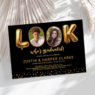 Look Who's Graduated Joint Graduation Invitation