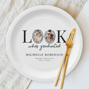 Look Who's Graduated Photo Graduation Party Paper Plate