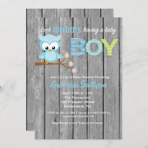 Look Who's Having a Baby Boy Baby Shower Card