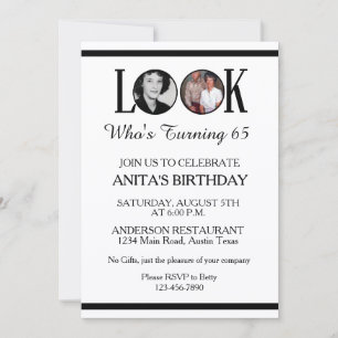 Look Who's Having A Birthday Invitation