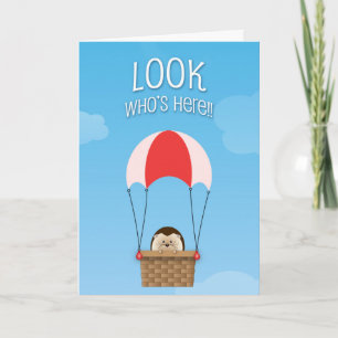Look Who's Here Baby Hedgehog Card