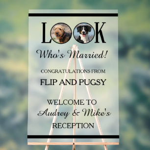 Look Who's Married Dog or Pets Photo Acrylic Sign