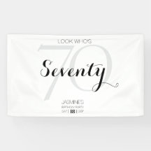 Look Who's Seventy 70 Birthday Elegant