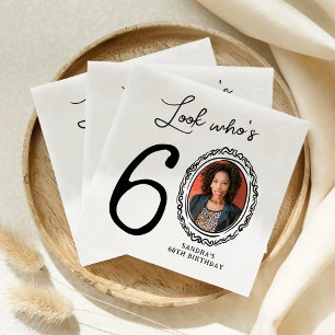 Look Who's Sixty Photo 60th Birthday Napkin