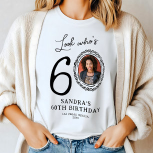 Look Who's Sixty Photo 60th Birthday Tri-Blend Shirt