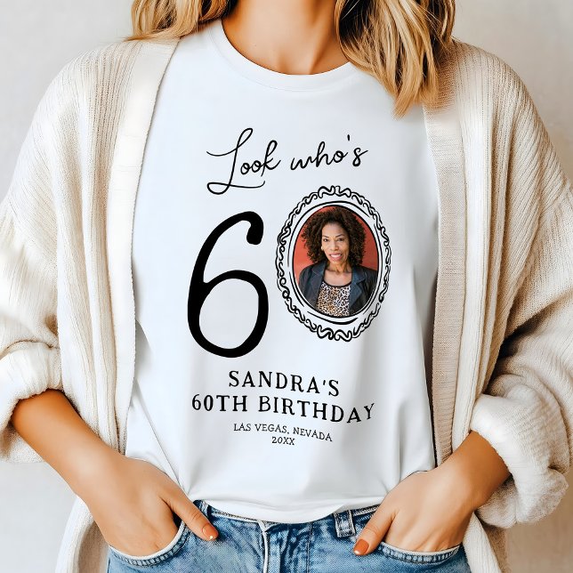 Look Who's Sixty Photo 60th Birthday Tri-Blend Shirt (Creator Uploaded)