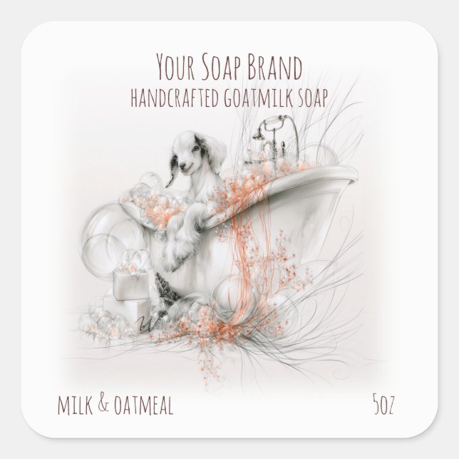Look Whos Taking a Bath Goatmilk Soap Label (Front)