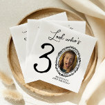 Look Who's Thirty Photo 30th Birthday Napkin<br><div class="desc">Celebrate your 30th birthday with a dose of humour! Our napkins not only feature a fun phrase 'Look who's 30' but also add a personalised touch with your photo replacing the zero. Framed by a quirky doodley border and accompanied by an easy-to-edit text template, these napkins are sure to be...</div>
