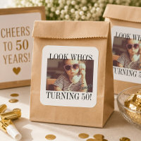 Look Who's Turning 50 Photo Funny Birthday Party