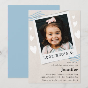  Look who's turning 6th birthday invitations