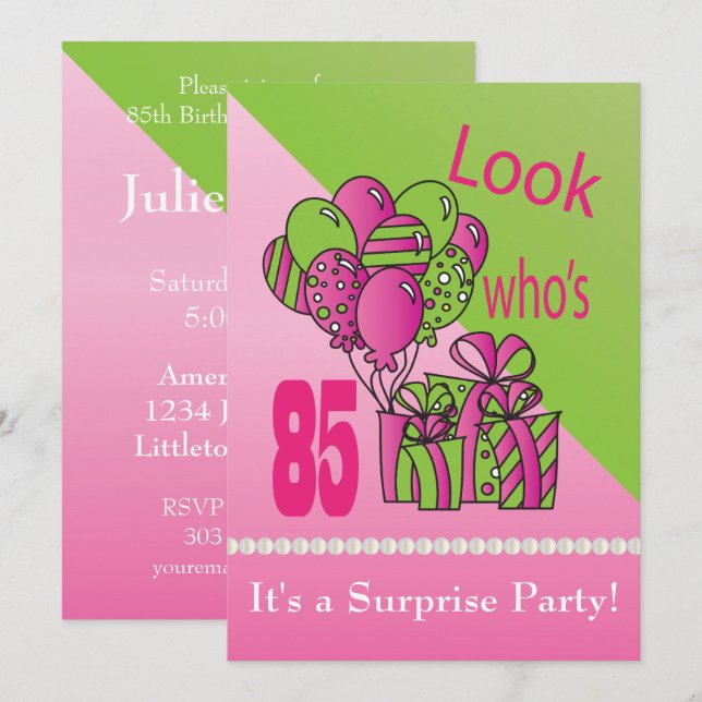 Look Who's turning 85 | 85th Birthday Invitation (Front/Back)