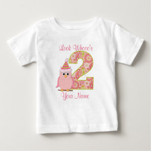Look Who's Two Girls Birthday Shirt