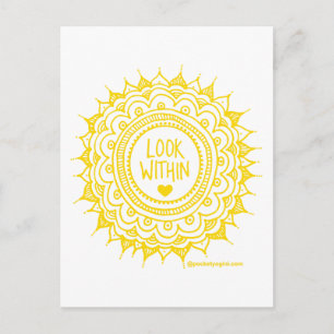 Look Within Mandala Postcards Gold