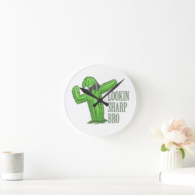 Lookin Sharp Bro Round Clock (Home)