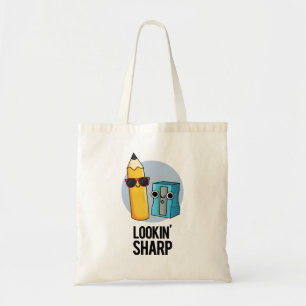 Lookin Sharp Cute Pencil Pun Tote Bag