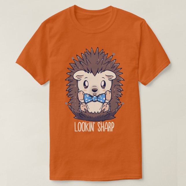 Lookin Sharp Dapper Hedgehog  T-Shirt (Design Front)