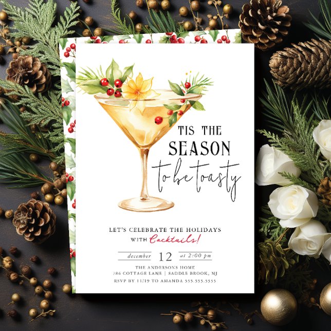 Looking A Lot Like Cocktails Holiday Party Invitation (Creator Uploaded)