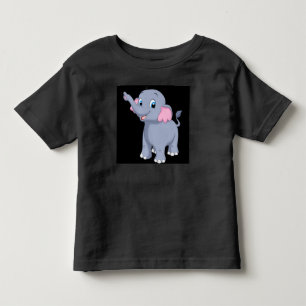 Looking Adorable Cute Love Elephant image Printed Toddler T-Shirt