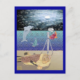 Looking At The Moon Postcard