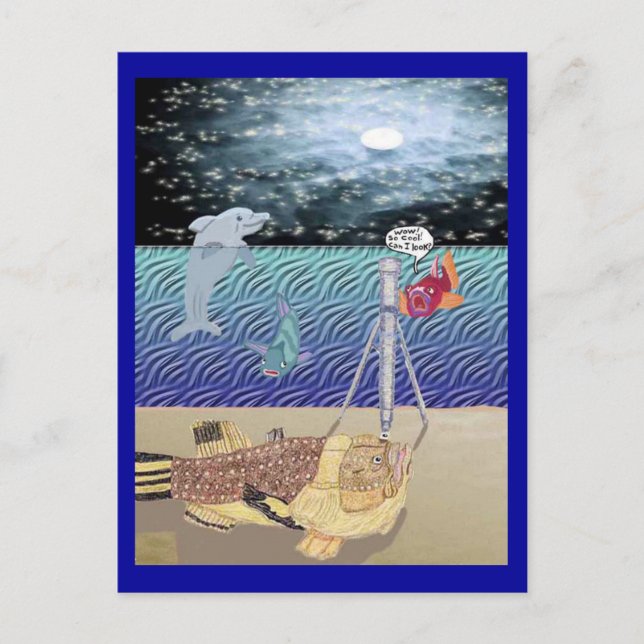 Looking At The Moon Postcard (Front)