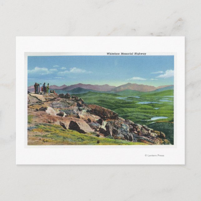 Looking Down from Whiteface Memorial Hwy Postcard (Front)