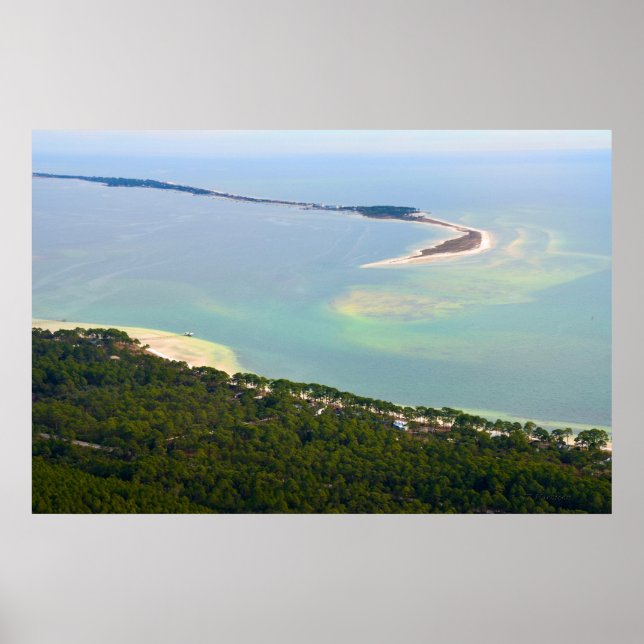 Looking down on Alligator Point, Florida Poster (Front)