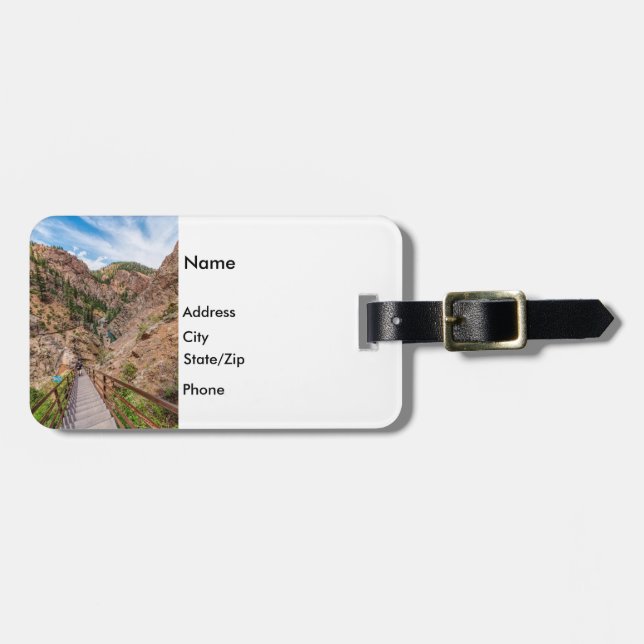 Looking Down Seven Falls Stairs Luggage Tag (Front Horizontal)