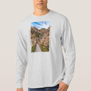 Looking Down Seven Falls Stairs Men's Long Sleeve T-Shirt