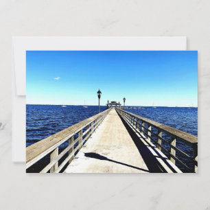 Looking Down The Pier Card