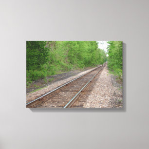 Looking Down The Tracks Canvas Print