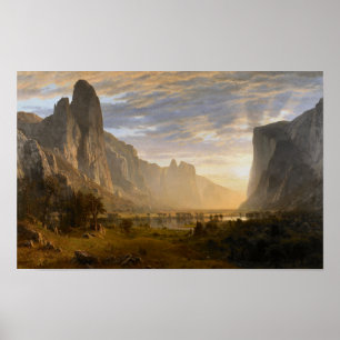 Looking Down Yosemite Valley by Bierstadt Print