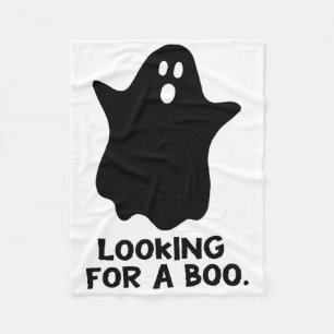 Looking For A Boo Ghost Ghoul Funny Halloween Cost Fleece Blanket