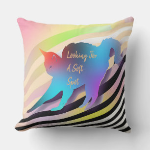 Looking For A Soft Spot Cat Cushion