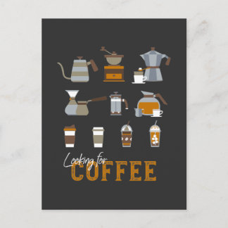 Looking for Delicious Coffee Drink Postcard