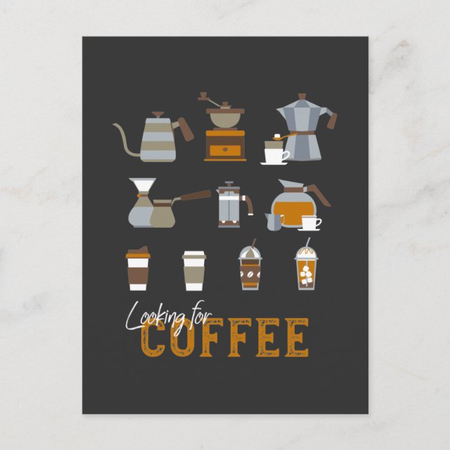 Looking for Delicious Coffee Drink Postcard (Front)