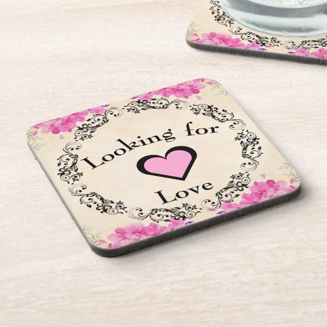 Looking for Love Beverage Coaster (Left Side)