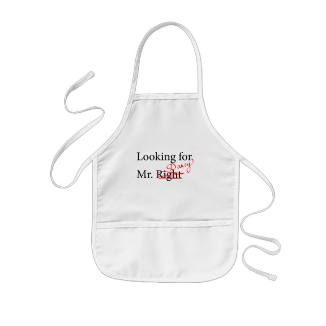 Looking for Mr Darcy Kids Apron (Front)