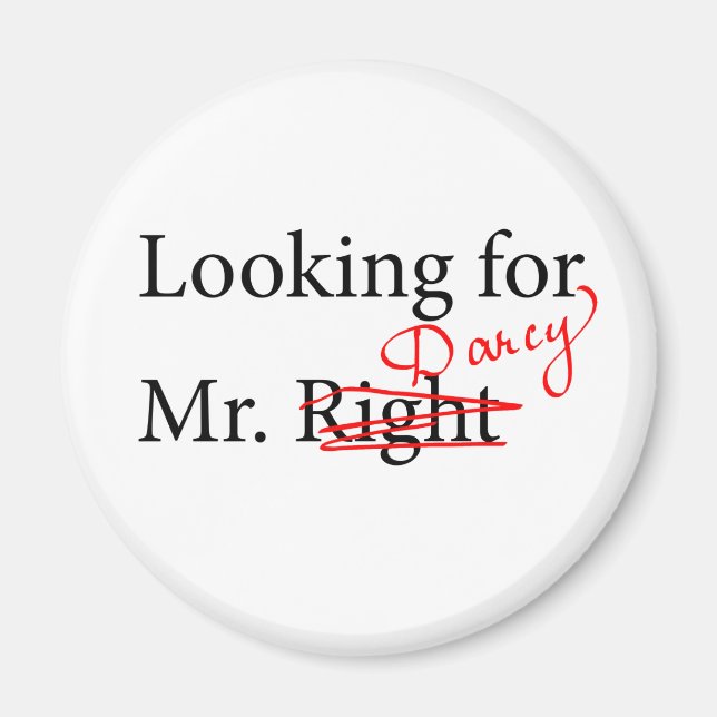 Looking for Mr Darcy Magnet (Front)