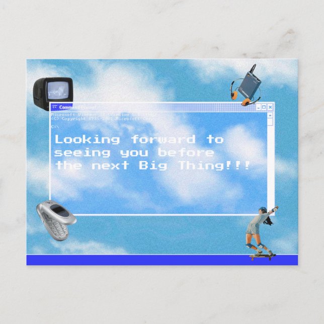 Looking Forward Windows95 Computer Theme Postcard (Front)