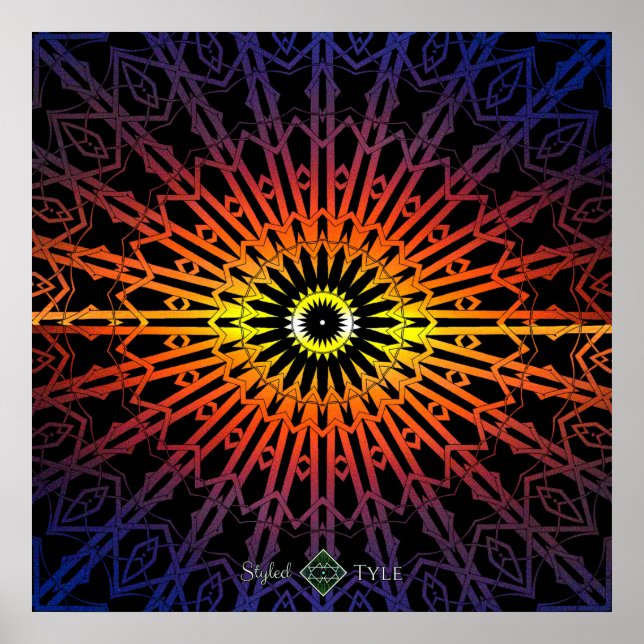 Looking Glass Mandala 2 ( Rainbow ) Poster (Front)
